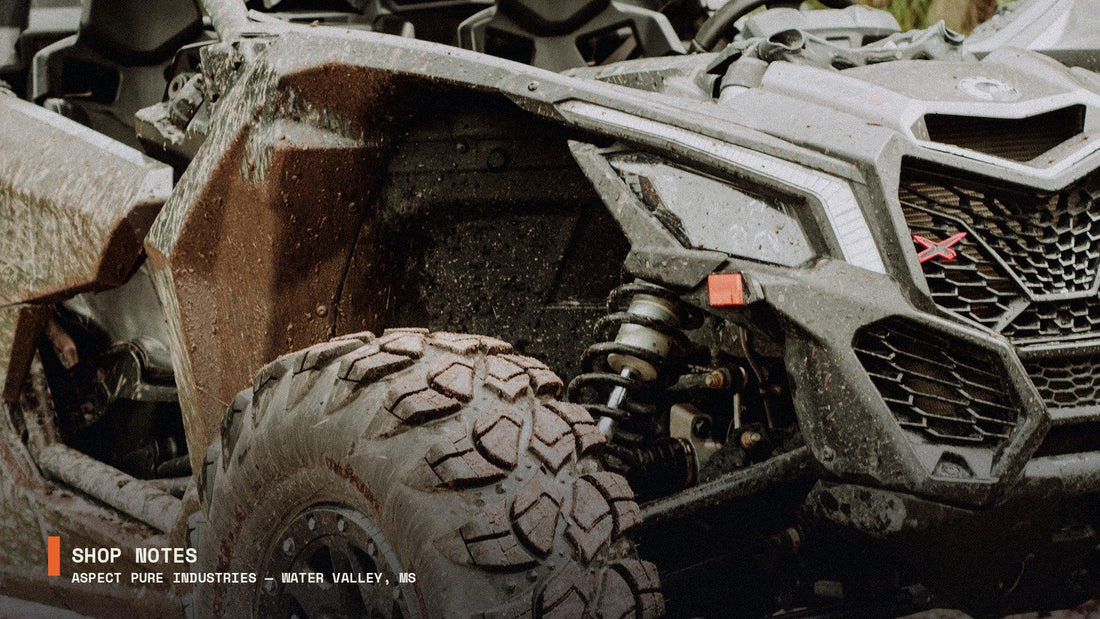 Mud-covered off-road vehicle - red clay cleaning guide